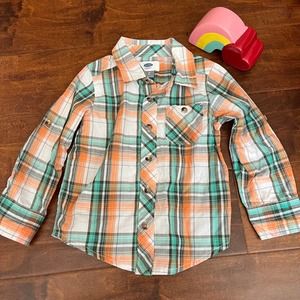 3T Old Navy long sleeve button up shirt